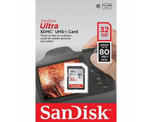 Карта пам'яті SanDisk 32GB SDHC class 10 Ultra (SDSDUN4-032G-GN6IN)