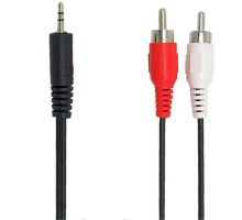 Кабель мультимедійний Jack 3.5mm папа/2RCA папа 1.8m Pro REAL-EL (EL123500042)