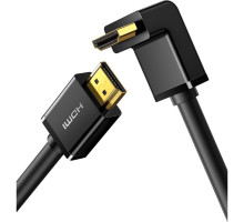Кабель мультимедійний HDMI M to HDMI M 2.0m 90° corner HD103 black Ugreen (10173)