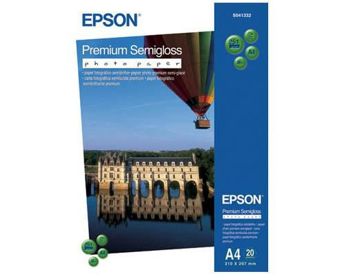 Фотопапір Epson A4 Premium Semigloss Photo Paper (C13S041332)