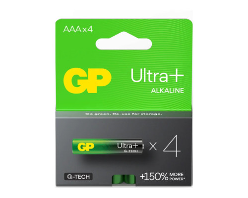 Батарейка Gp AAA LR03 Ultra Plus Alcaline * 4 (24AUP21-SB4 / 4891199203985)