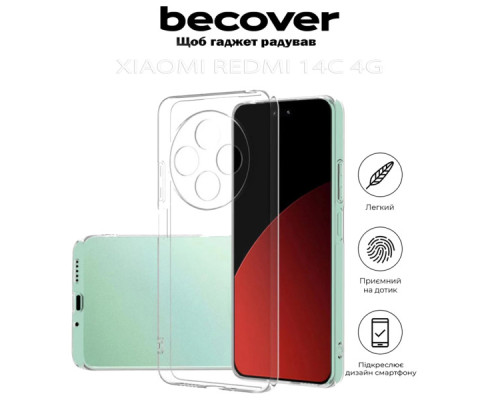 Чохол до мобільного телефона BeCover Xiaomi Redmi 14C 4G Transparancy (712226)