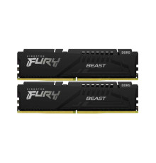 Модуль пам'яті для комп'ютера DDR5 32GB (2x16GB) 6000 MHz Fury Beast Black Kingston Fury (ex.HyperX) (KF560C36BBE2K2-32)