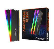 Модуль пам'яті для комп'ютера DDR4 16GB (2x8GB) 3733 MHz AORUS RGB Memory boost GIGABYTE (GP-ARS16G37)