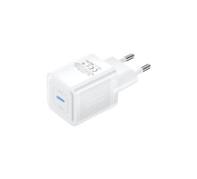 Зарядний пристрій Vention 1xUSB-C PD20W GaN + cable USB-C to USB-C white (TZ-FEPW0-EU-01)