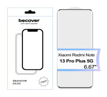 Скло захисне BeCover EDGE Xiaomi Redmi Note 13 Pro Plus 5G Black (713579)