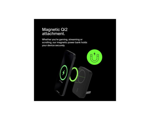 Батарея універсальна Belkin 10000mAh MagSafe Wireless Qi2 Black (BPD008BTBK)