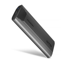Кишеня зовнішня AXAGON USB-C 10Gbps metal box for M.2 NVMe & SATA SSD THIN SCREWLESS (EEM2-GTS2)