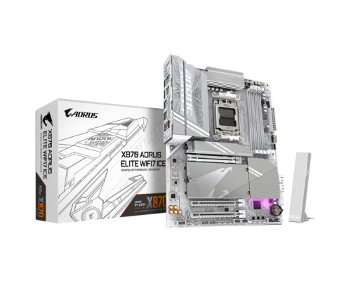 Материнська плата GIGABYTE X870 AORUS ELITE WIFI7 ICE (X870 A ELITE WF7 ICE)