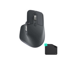 Мишка Logitech MX Master 3S Performance for Business Wireless/Bluetooth + Mouse Pad Studio Series Graphite (MX910-006582)