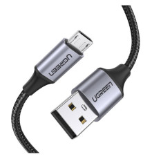 Дата кабель USB 2.0 AM to Micro 5P 0.5m 2A US290 black Ugreen (60145)