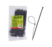 Стяжка Alloid 3.6х150мм, пластик, 100шт./уп., чорний (PC-36150B)