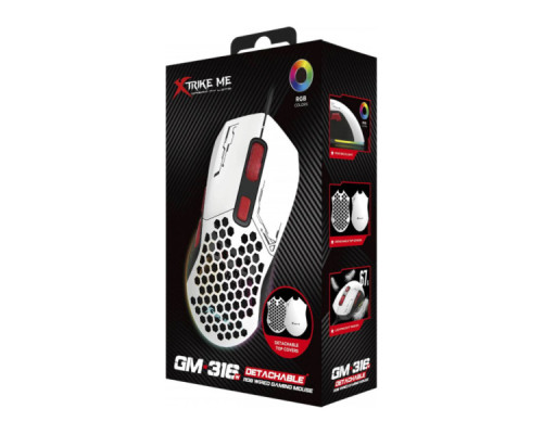Мишка Xtrike ME GM-316W USB RGB White (GM-316W)