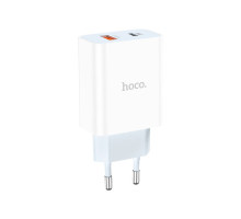 Зарядний пристрій HOCO C97A 1xUSB-C PD20W + 1xUSB QC3.0 White (6931474766076)