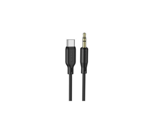 Кабель мультимедійний USB-C to 3.5mm M 1.0m silicone black BOROFONE (6941991101069)