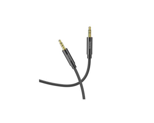 Кабель мультимедійний 3.5mm M to 3.5mm M 2.0m Black HOCO (6931474759894)