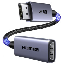 Кабель мультимедійний DisplayPort M to HDMI M 4K60Hz 18Gbps HDR10 3D Ugreen (95418)