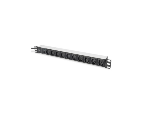 Силовий блок 19" 1U w/PDU 10xC13, 10A, 250V, вилка C14 Digitus (DN-95404)