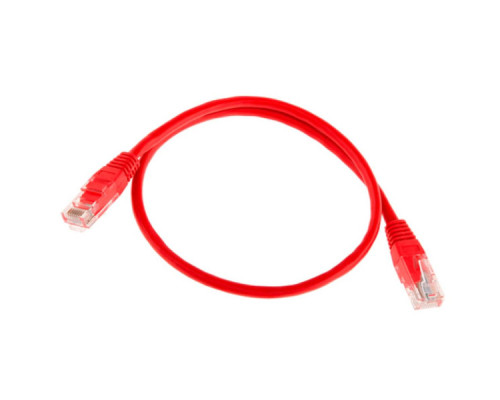 Патч-корд 1м, RJ-45, Cat.5e, CU, мідь, червоний Ritar (PCR-CU/1Rd / 04271)