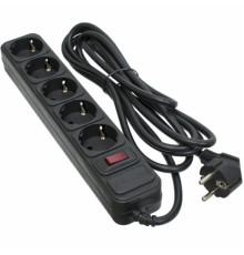 Мережевий фільтр живлення Patron 3.0 m3*1.5mm2 (SP-1653) 5 розеток BLACK (EXT-PN-SP-1653)