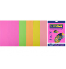 Папір Buromax А4, 80g, NEON, 5colors, 50sh (BM.2721550-99)