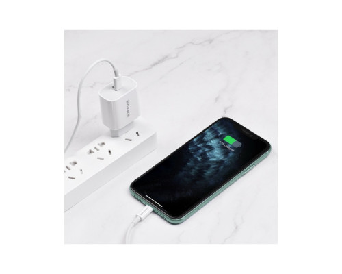 Зарядний пристрій BOROFONE BA38A Plus Speedy USB-C PD20W White (6931474746870)