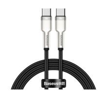 Дата кабель USB-C to USB-C 1.0m 100W metal black Baseus (CATJK-C01)