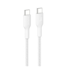 Дата кабель USB-C to USB-C 1.0m 240W white Belkin (CAB025HQ1MWH)