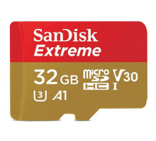 Карта пам'яті SanDisk 32GB microSD class 10 UHS-I U3 V30 A1 Extreme (SDSQXAF-032G-GN6MN)