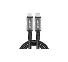 Дата кабель USB-C to USB-C 1.0m USB 4.0 240W audio/video black-grey Acefast (6974316282631)