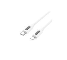 Дата кабель USB-C to Lightning 1.0m PD silicone BX114 Structure white BOROFONE (6941991116834)