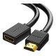 Кабель мультимедійний HDMI M to HDMI F 1.0m HD107 black Ugreen (10141)