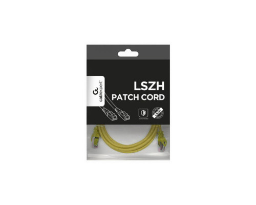 Патч-корд 2м S/FTP Cat 6A CU LSZH yellow Cablexpert (PP6A-LSZHCU-Y-2M)