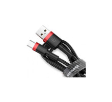 Дата кабель USB 2.0 AM to Type-C 0.5m 3A red-black Baseus (CATKLF-A91)