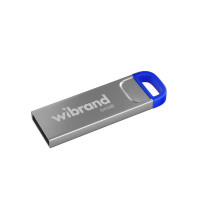 USB флеш накопичувач Wibrand 64GB Falcon Silver-Blue USB 2.0 (WI2.0/FA64U7U)