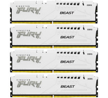 Модуль пам'яті для комп'ютера DDR5 128GB (4x32GB) 5600 MHz FURY Beast White Kingston Fury (ex.HyperX) (KF556C40BWK4-128)