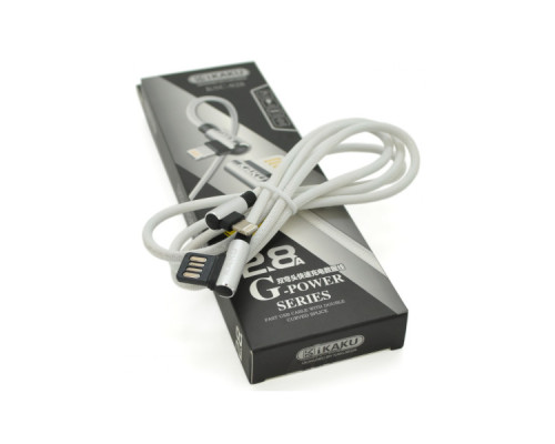 Дата кабель USB 2.0 AM to Lightning 1.0m 2.4A Silver iKAKU (KSC-028-S-L)