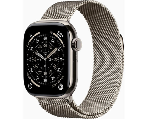 Смарт-годинник Apple Watch Series 11 GPS + Cellular 42mm Natural Titanium Case with Natural Milanese Loop (MF8P4RK/A)