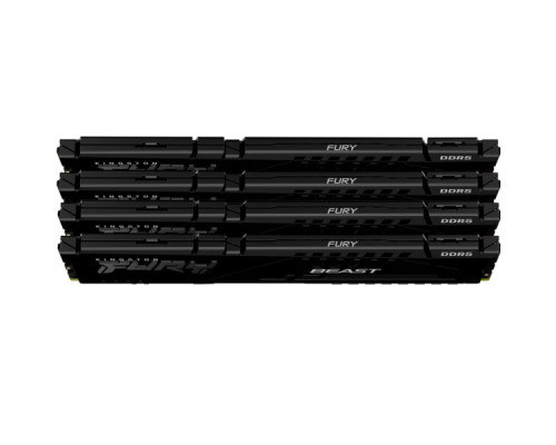 Модуль пам'яті для комп'ютера DDR5 128GB (4x32GB) 5600 MHz Beast Black XMP Kingston Fury (ex.HyperX) (KF556C40BBK4-128)