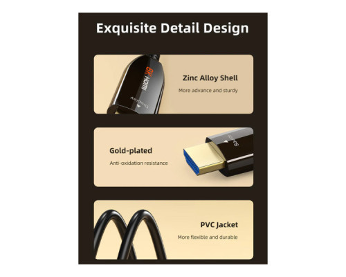 Кабель мультимедійний HDMI M to HDMI M 50.0m V2.1 AOC Cabletime (CA914036)