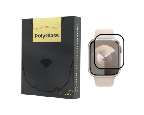 Скло захисне iLera PolyGlass 2.5D Apple Watch 7 41 mm Black (ILAWPG03)