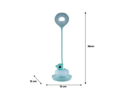 Настільна лампа Kite Cloudy Bear LED з акумулятором, зелена (K24-493-2-4) Настільна лампа Kite Cloudy Bear LED з акумулятором, зелена (K24-493-2-4)