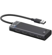 Концентратор Ugreen USB 3.0 to 4xUSB 3.2 Gen1 CM653 black (15548)
