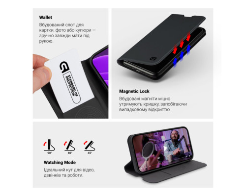 Чохол до мобільного телефона Armorstandart OneFold Case Xiaomi Redmi Note 15 4G Black (ARM89724)