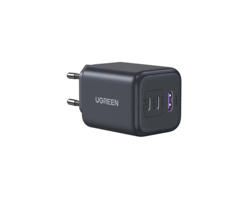 Зарядний пристрій UGREEN 2xUSB-C PD45W + 1xUSB QC3.0 GaN X527 gray (65156B)