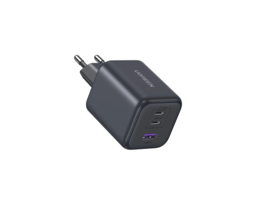 Зарядний пристрій UGREEN 2xUSB-C PD45W + 1xUSB QC3.0 GaN X527 gray (65156B)