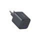 Зарядний пристрій UGREEN 2xUSB-C PD45W + 1xUSB QC3.0 GaN X527 gray (65156B)