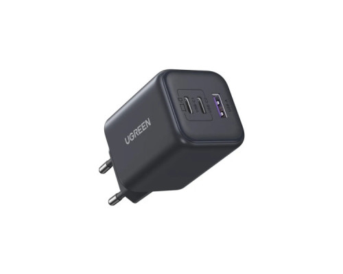 Зарядний пристрій UGREEN 2xUSB-C PD45W + 1xUSB QC3.0 GaN X527 gray (65156B)