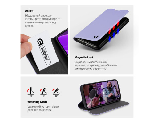 Чохол до мобільного телефона Armorstandart OneFold Case Xiaomi Redmi Note 15 Pro 4G Lavender (ARM89987)