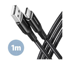 Дата кабель USB 2.0 AM to USB-C 1.0m black AXAGON (BUCM-AM10AB)